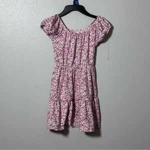 Btween Girls Kids Pink Floral Spring Dress size 6.